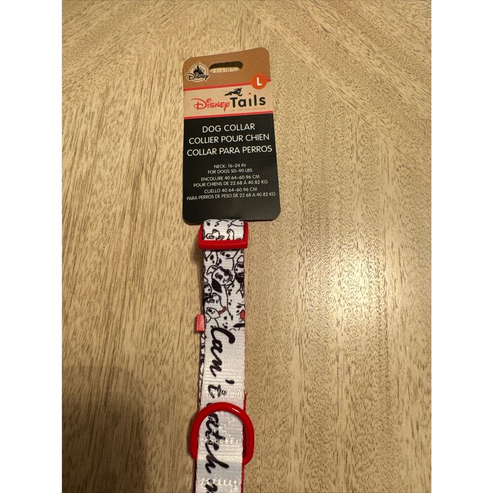 Disney Tails - 101 Dalmatians Can't Catch Me Dog Collar Sz Large New